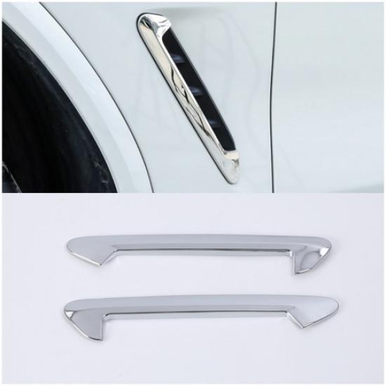 Chrome Side Air Vent Fender Outlet Frame Cover Trim For 2018-2024 BMW X3 G01