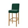 Samtstoff Barhocker Stuhlbezug Elastisches Lycra Stretch Kurzer Rücken Stuhlbezüge Für Essbereich Zimmer Café Zuhause Kleine Größe Option Sitzbezug