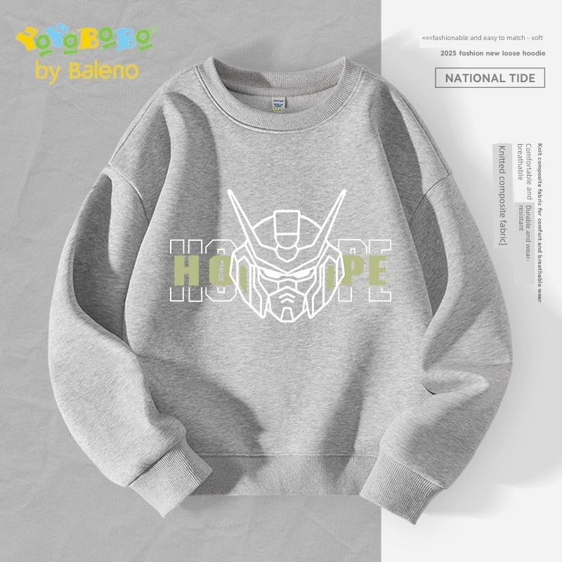 Baleno Kids Ybb Boys  Long Sleeve T-Shirt Spring and Autumn Pure Cotton Trendy Cool Fake Two-Piece Base Layer Children s Undershirt