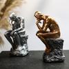 European Thinker Resin Sculpture: Creative Home & Office Bookshelf Decoration
