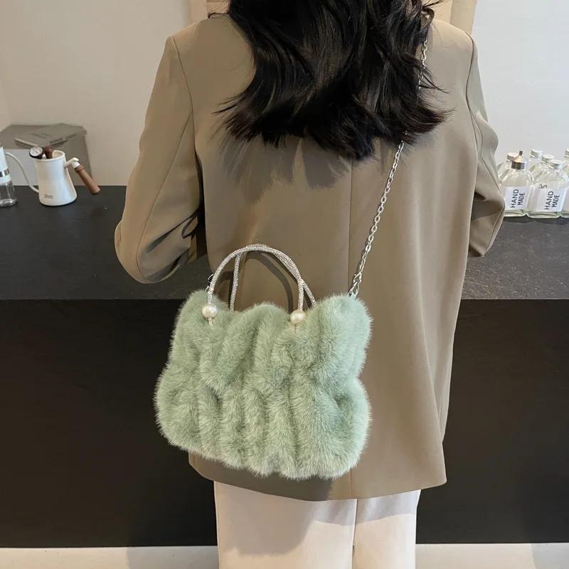 Modne Damskie Torby na Ramię Torba Crossbody dla Kobiet Włochata Torba Ręczna Torba Wiaderko Portmonetka i Torebki Torby Matka Dzieci