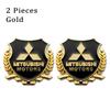3D Metal Aluminum Car Side Fender Sticker Alloy Badge Auto Logo Rear Trunk Decals For Mitsubishi Ralliart ASX Outlander X Lancer RO4