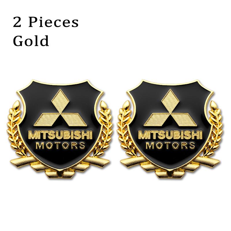 3D Metal Aluminum Car Side Fender Sticker Alloy Badge Auto Logo Rear Trunk Decals For Mitsubishi Ralliart ASX Outlander X Lancer RO4