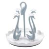 Swan Cup Holder with Rotating Drip Tray Plastic Rotatable Drinking Cup Drainer Stand Rack for Home