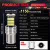 1156 P21W BA15S 180°LED Brake Lights 6000K Lamp Stop light Bulbs Turn Signal 4014 45SMD Chips Universal License Plate Light