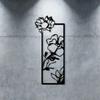 Iron Rose Metal Wall Art, Rust Resistant Sculpture for Garden Fence and Bedroom, Valentine Wedding Gift, Home Decor Mural