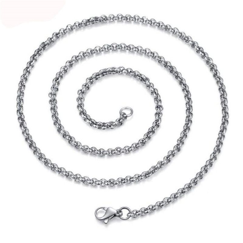 Lord of the Rings Chain Titanium Steel Necklace Pendant with Chain Pearl Chain Personalized Men and Women Couple Korean Style Trendy Accessories
