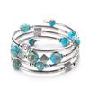 Bohemian Style Natural Turquoise Wrap Bracelet for Women - Multilayer Design