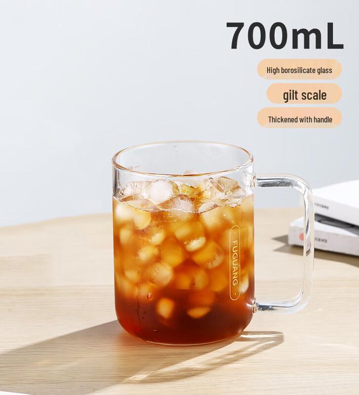 

Stylish 700ml High Borosilicate Glass Mug