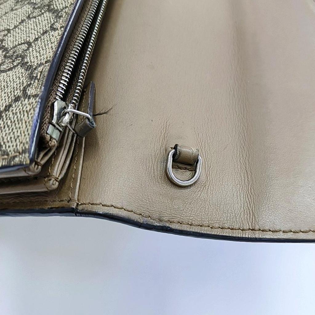 [Pre-Owned] Dionysus Tiger Head Buckle Logo Beige Lining GG High-Quality Synthetic Canvas WOC Wallet Crossbody Shoulder Bag - Good #YMGMD6