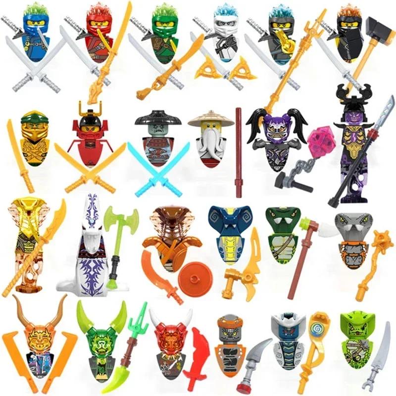 MINISO Anime Characters 24 Pieces Ninjago Mini Figure Building Block Toys Mini Doll Doll Figure Block Kids Toys Birthday Gifts