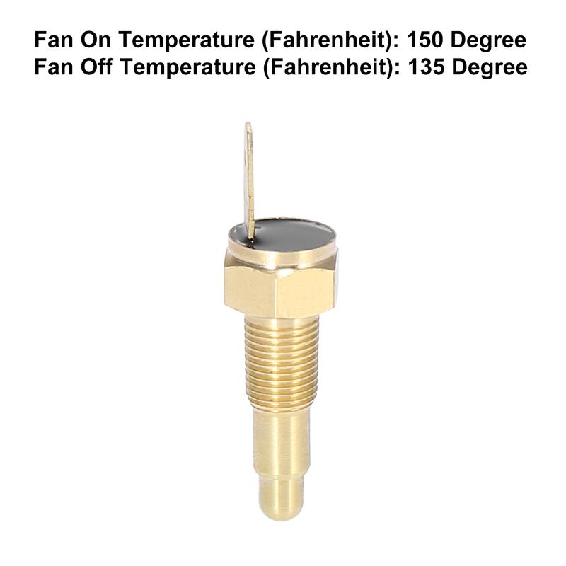 X Autohaux Universal Car Radiator Fan Temperature Sensor Switch for Car 1/8" NPT 150 Degree on 135 Degree Off Auto Accessories