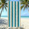 Populaire gestreepte bedrukte strandlaken Sneldrogend Zandvrij Volwassen Zwem Bad Handdoek Microvezel Handdoek