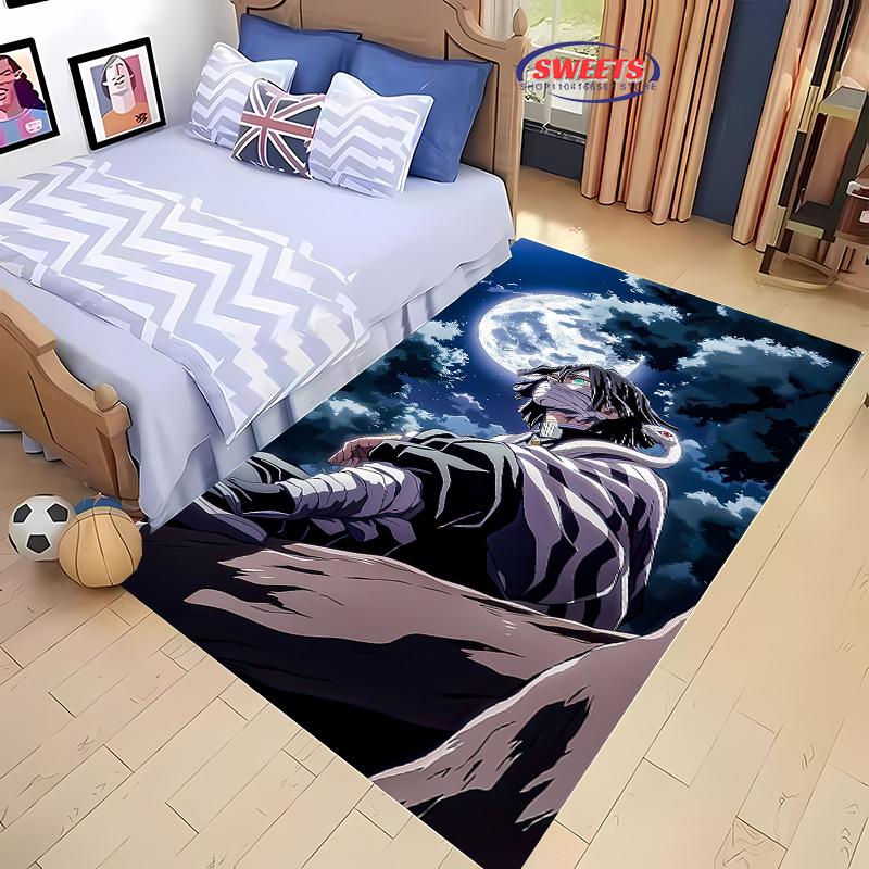 New Arrival ! Customized Demon Slayer Carpet, Demon Slayer Nine Hashira Living Room Bedroom Bed Mat, Non-slip Durable Office Rug