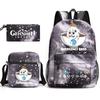 Genshinimpact Yuanshen School Bag Three-Piece Pencil Case Shoulder Bag Backpack