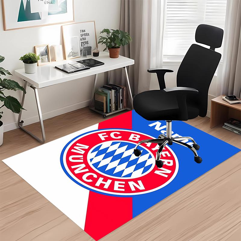 Custom Name FC Bayern München Printed Carpet, for Office Chair Living Room Bedroom Kitchen Room Decor Gifts.