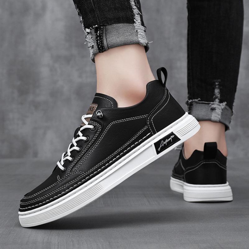 Fashion New Casual Shoes for Men Lightweight Comfortable Leather Sneakers Outdoor Non-slip Hiking Shoes Jogging Tenis Masculino