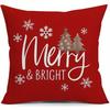 Christmas Tree Snowflake Pattern Christmas Pillowcase Decoration Furniture Double-Sided Printed Square Living Room Pillowcase