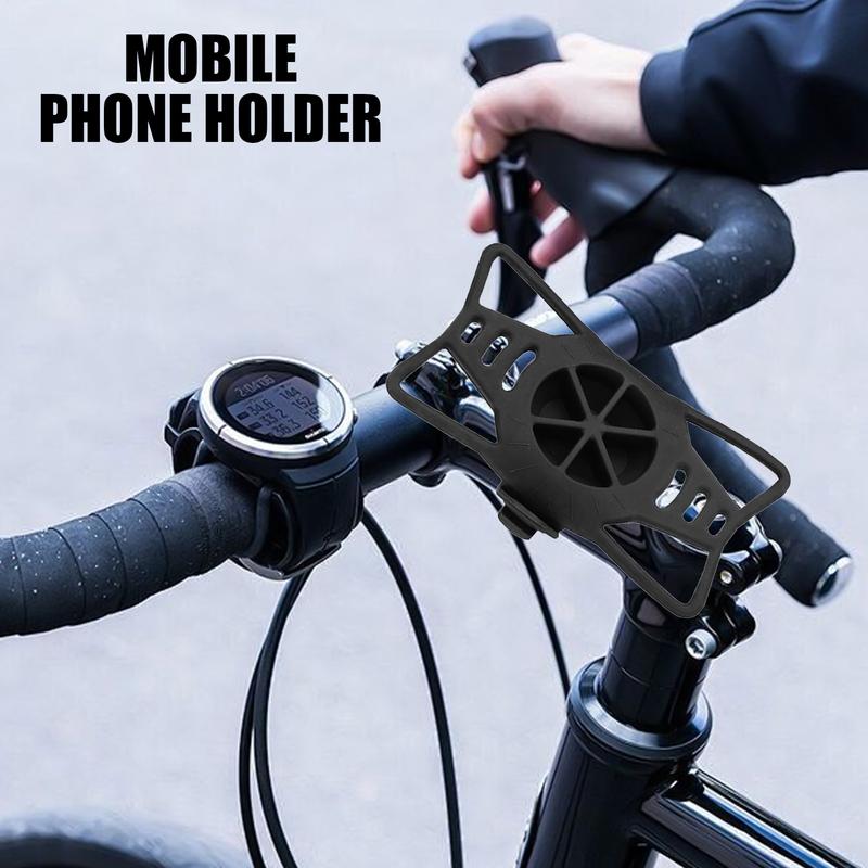 Phone Mount For Bike Adjustable Silicone Bike Smartphone Stand 360 Degree Rotatable Scooter Cellphone Holder For 4.7-7.2 Devices