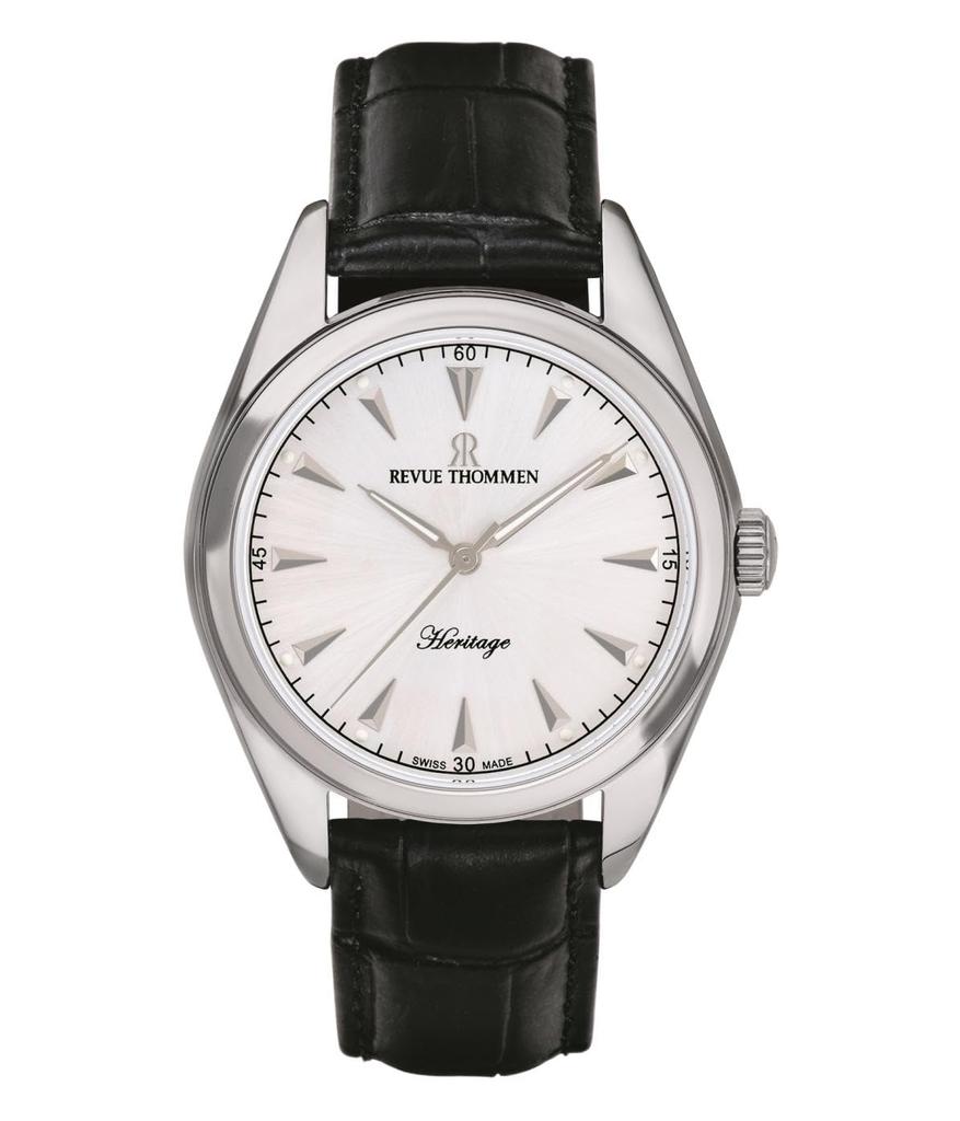 Revue Thommen Automatic Swiss Black Men's Watch, Made, 21010.2531,