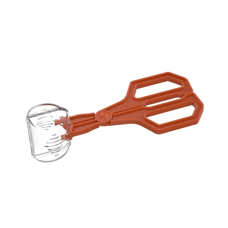 Plastic Insect Capture Tongs For Reptiles Care Feeder Pliers Clear Ergonomic Tool Gentle Feeding Solution Easy Cleaning