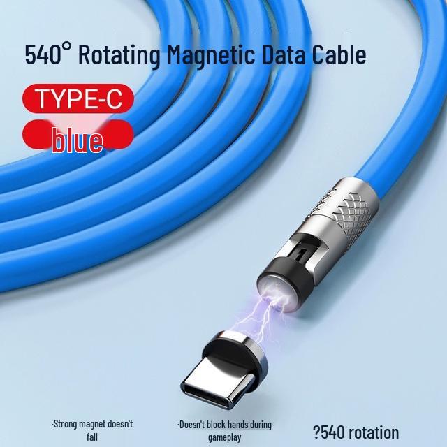 Baxiilu 540° Magnetic Rotating Cable 120W Fast Charge for iPhone