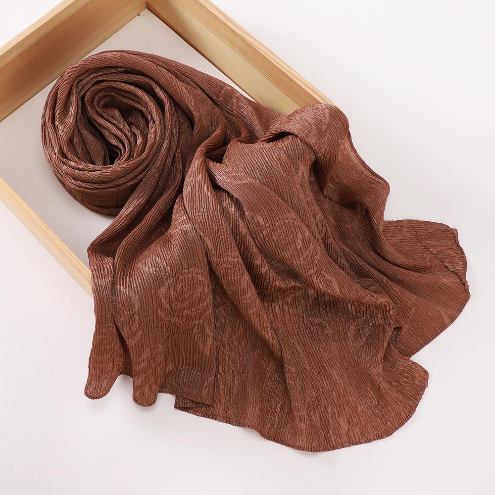 New women's bag head rose pattern scarf, Malaysian crumpled fashion wrap headscarf