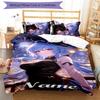 3pcs Custom Name Cartoon Genshin Impact Characters Bedding Set Duvet Cover Closure Includes 1 Duvet Cover & 2 Pillowcases for All Seasons Bedroom Deco