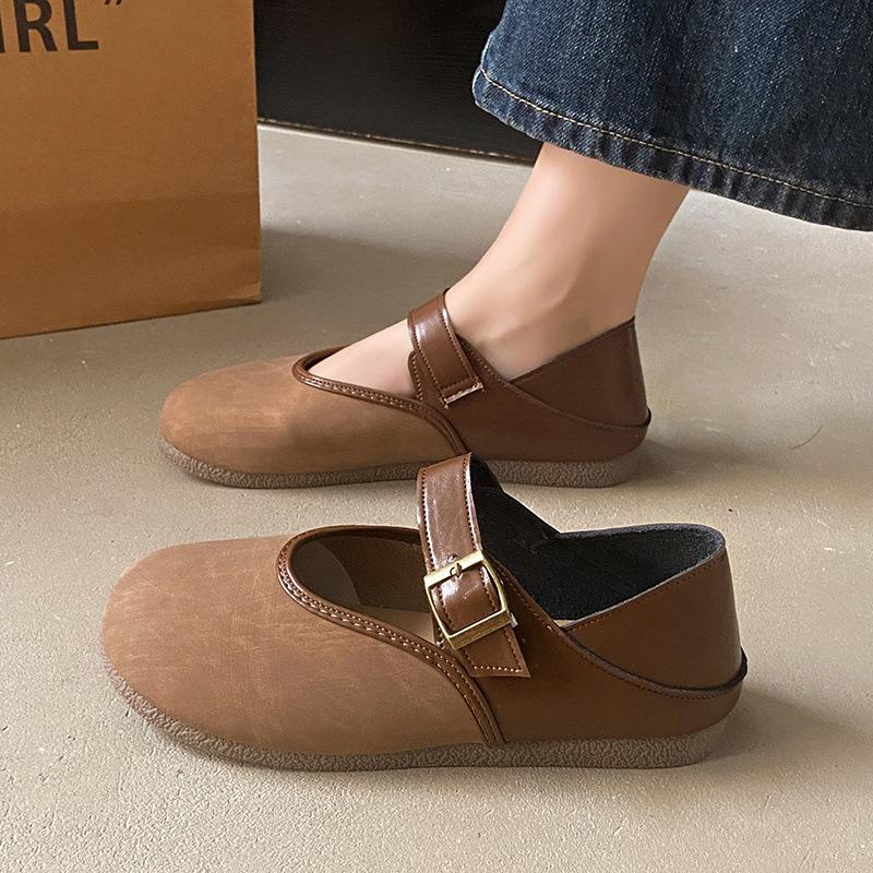 

[Коллекция 12 000] Туфли Мэри Джейн женские весна 2025 Мори ретро круглый носок два способа носки одинарные туфли женские мягкие 35