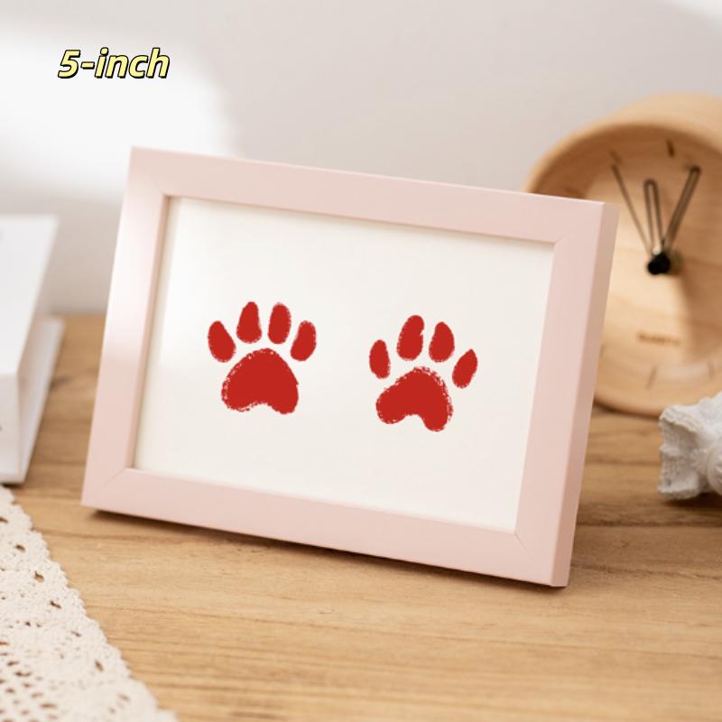 

Inkless Cat Dog Paw Print Kit for Baby Handprint & Footprint Safe Non-toxic Easy DIY Souvenir for Newborn Shower Pet Souvenir розовый