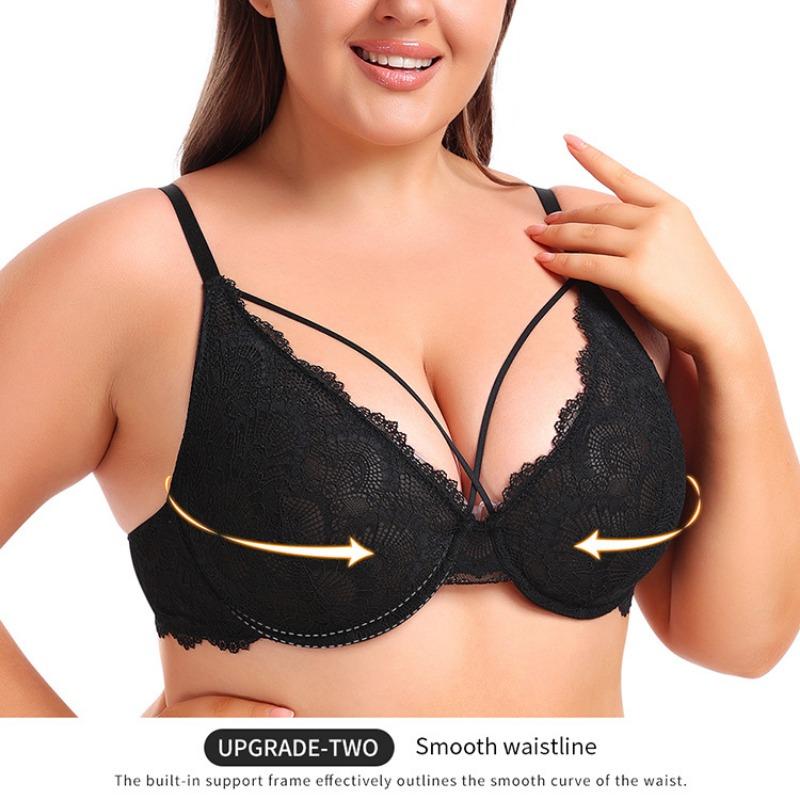 Large Size Sexy Lace Underwire Underwear Ultra-thin Bra