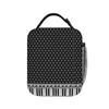 Personalized Piano Mochilas Mujer Polka Dot Lunch Bag For Men Design Lunch Box Travel Cooler Bag Zipper Thermal Tote Handbags