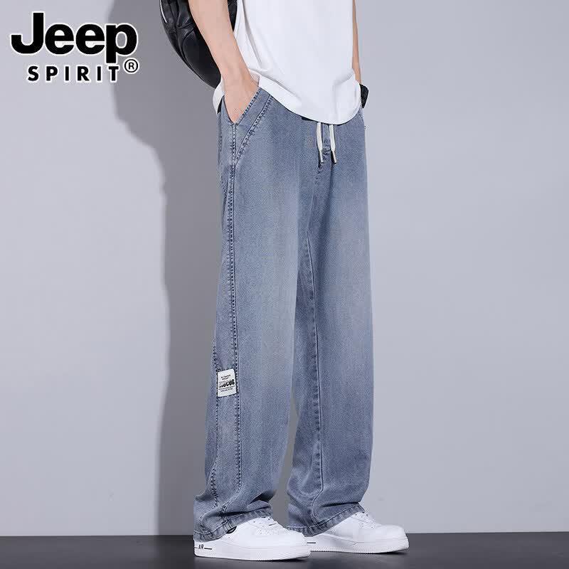 JEEP SPIRIT Men s Summer Straight-Leg Stretch Jeans M