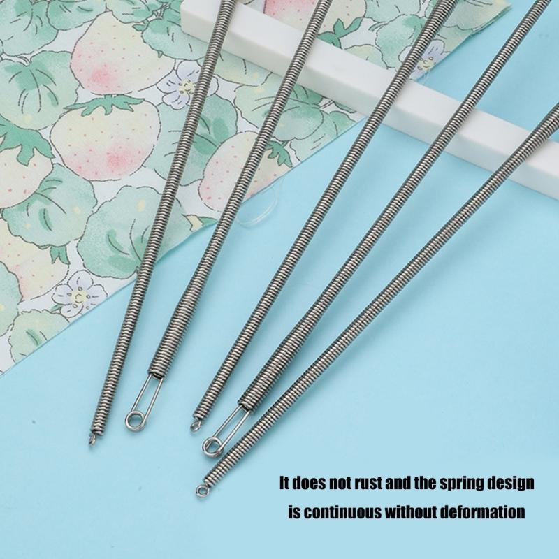 10Pcs Metal Spring Drawstring Threader Quick Threading Tool Threading Aid Waistband Elastic Cord Threader