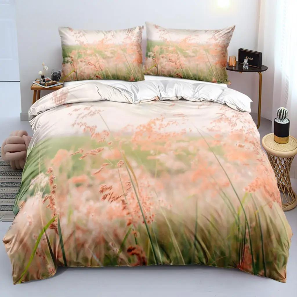 Klassische Bettbezug-Sets mit Blumenmuster, Blau und Gold, King-, Queen-, Full- und Twin-Doppelbettbezüge, Kissenbezüge, Bettwäsche-Set, 260 x 220 cm