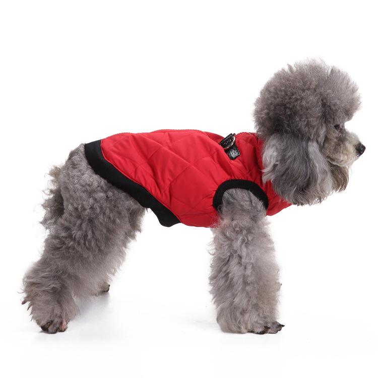 Warm Quilted Dog Jacket: Lamb Fleece Zipper Coat for Winter