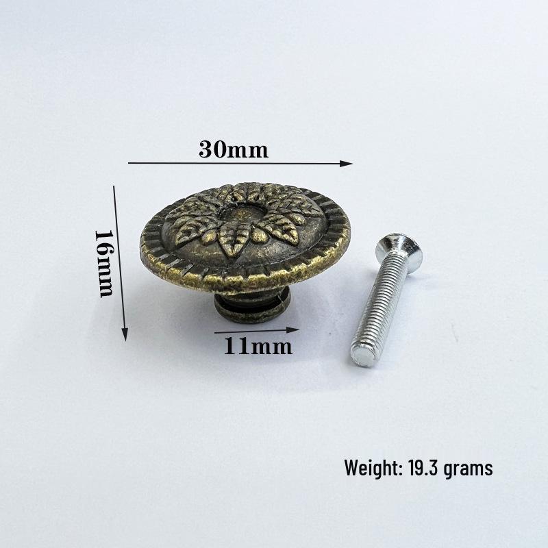 Runder Vintage-Schubladengriff aus Zinklegierung für Schränke und Möbel