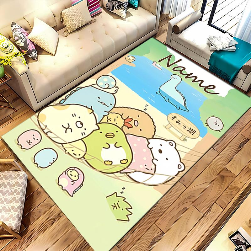 Custom personalization Sumikko Gurashi Area Rug - Perfect For Kitchen, Bathroom,Laundry Room Decor Large Size Available,Gift All Seasons
