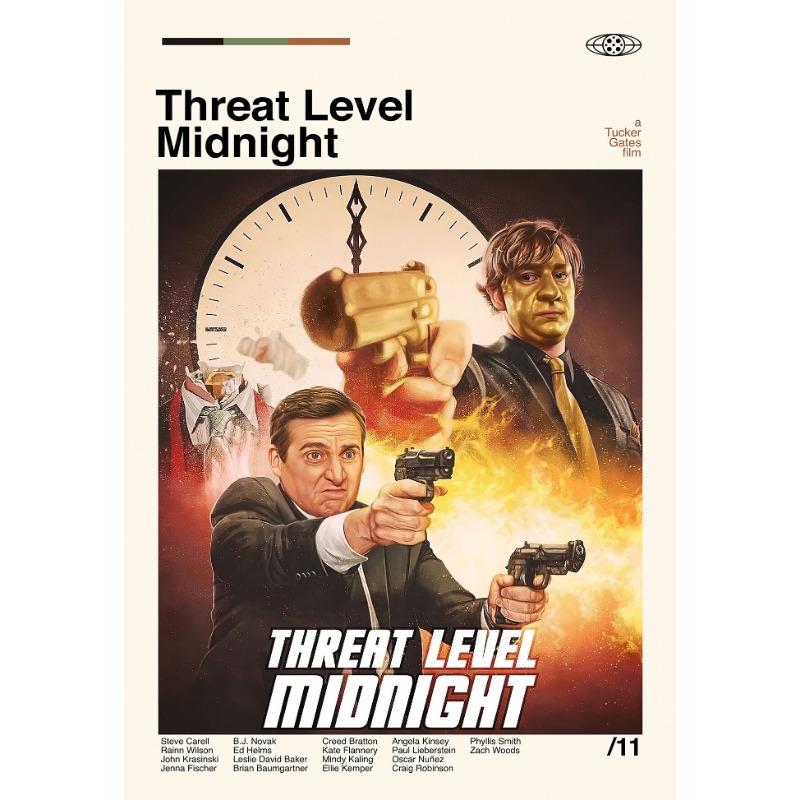 

Постер к фильму «Угроза полуночи» Офис Майкл Скотт Холст Живопись Классическая Картина для Гостиной Домашний Декор 21cm×30cm NoFrame