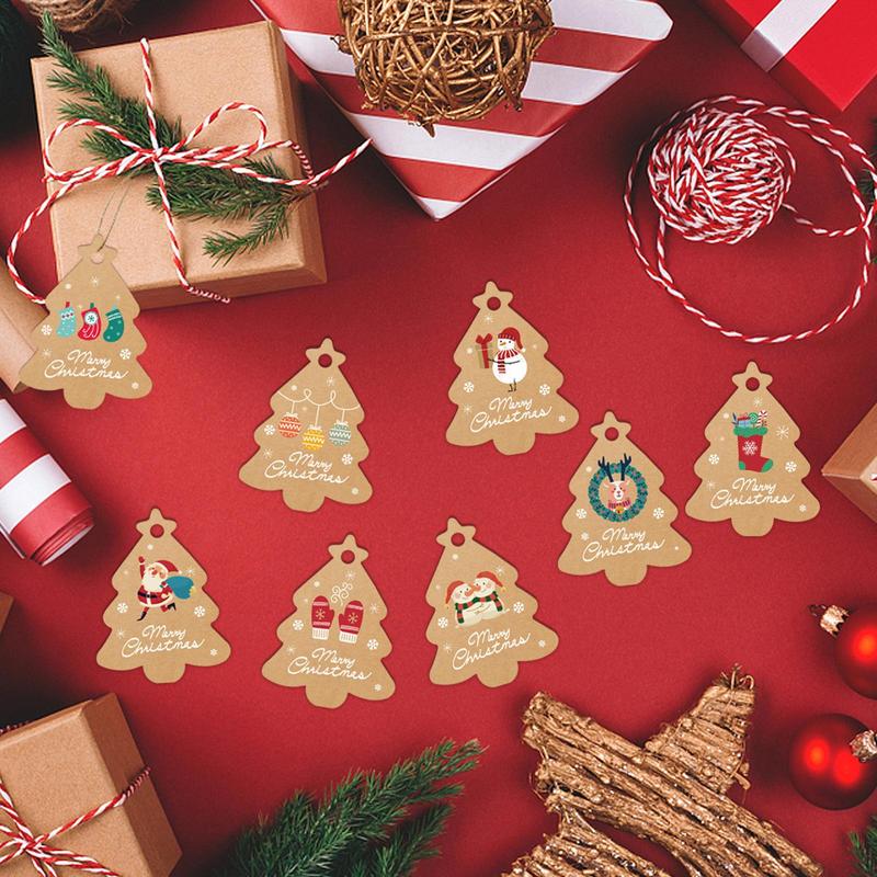 Christmas Tree Ornaments Set Cartoon Decorative Holiday Labels Portable Hangable Decoration Cute Ornaments Set For Home Work