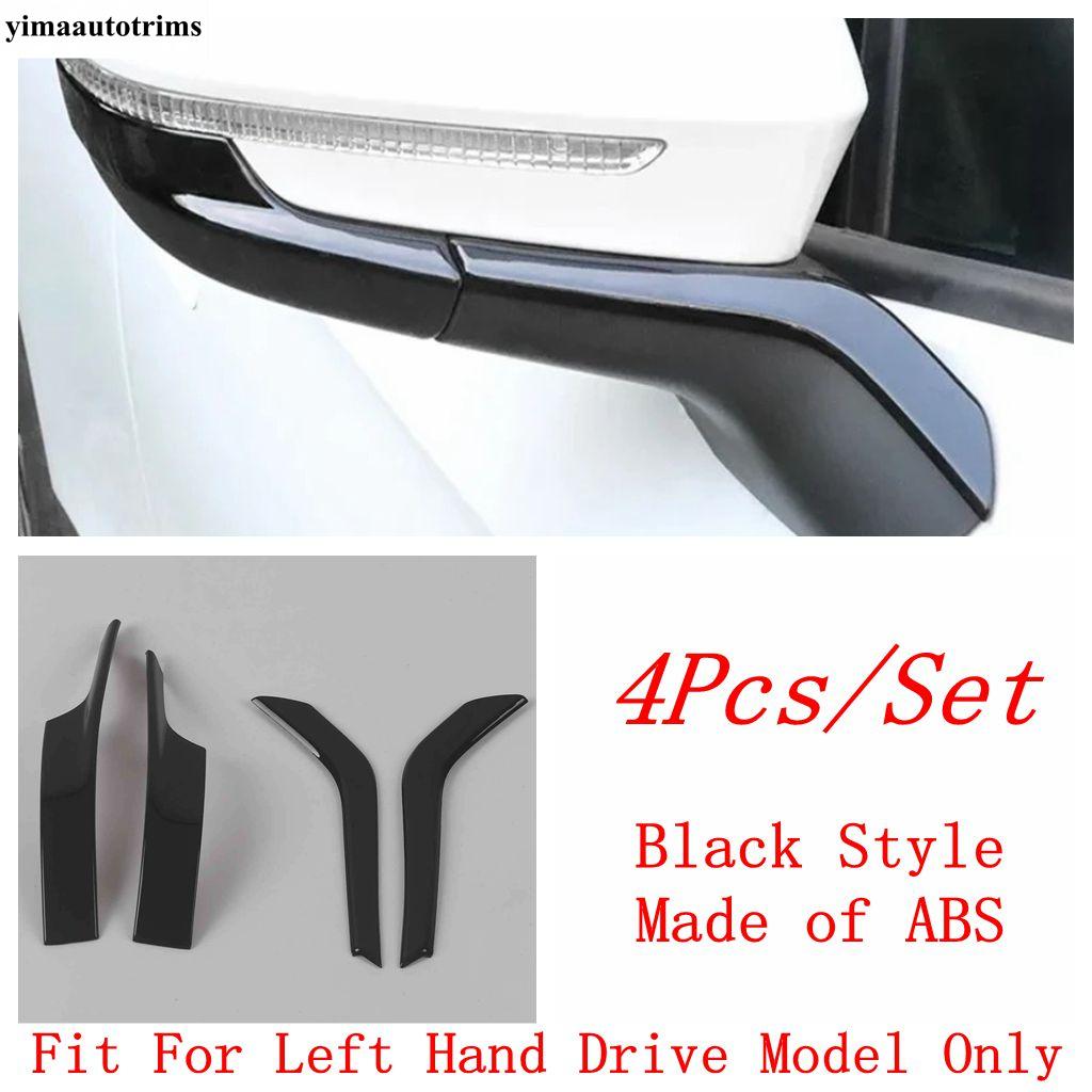 Side Door Rearview Mirror Strip Decoration Cover Trim For VW Volkswagen ID.4 ID4 ID6  - 2025 Black Carbon Fiber Accessories