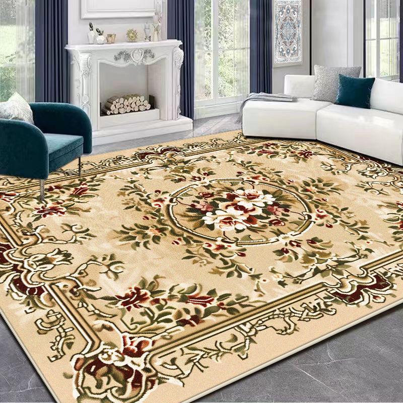 

Ковры в европейском стиле, золотые, большие, для гостиной, роскошная декорация, моющийся плюшевый ковер для спальни, коврик татами для гостиной, нескользящий коврик для пола 60*90cm