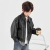 Boys' Stylish Casual PU Leather Jacket