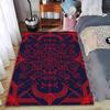 Geometric Red and Navy Blue Pattern Modern Carpet for Home Decor Suitable for Use As an Anti-slip for Living Room Bedroom Sofas