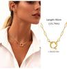 Sliding Water Droplet Pendant Necklace for Women, Waterproof Tear Pendant Necklaces, Gold Plated Stainless Steel Jewelry