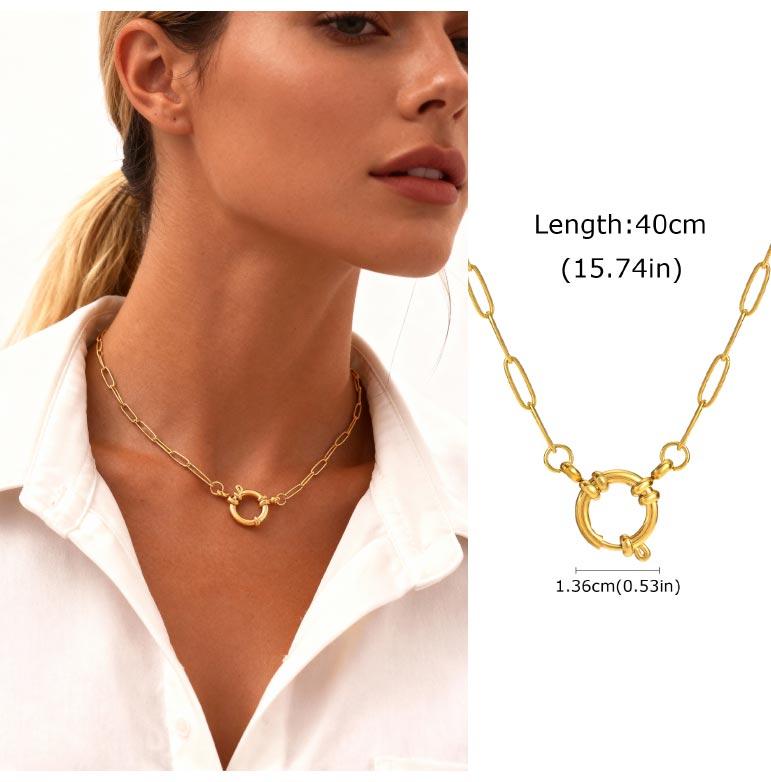 Sliding Water Droplet Pendant Necklace for Women, Waterproof Tear Pendant Necklaces, Gold Plated Stainless Steel Jewelry