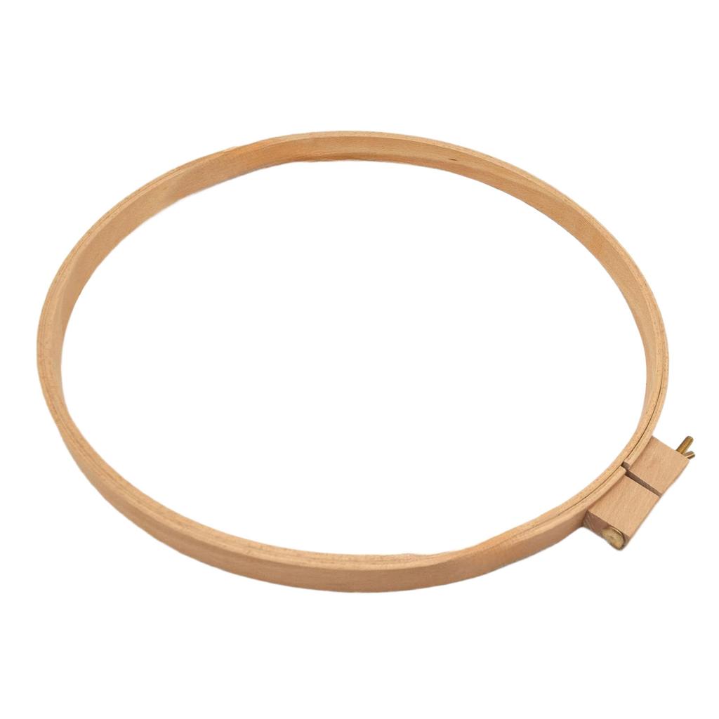 Round Wood Stitching Hoop Spring Clip Round Embroidery Hoop Stitching Embroidery Frame for Embroidery Sewing Stitching