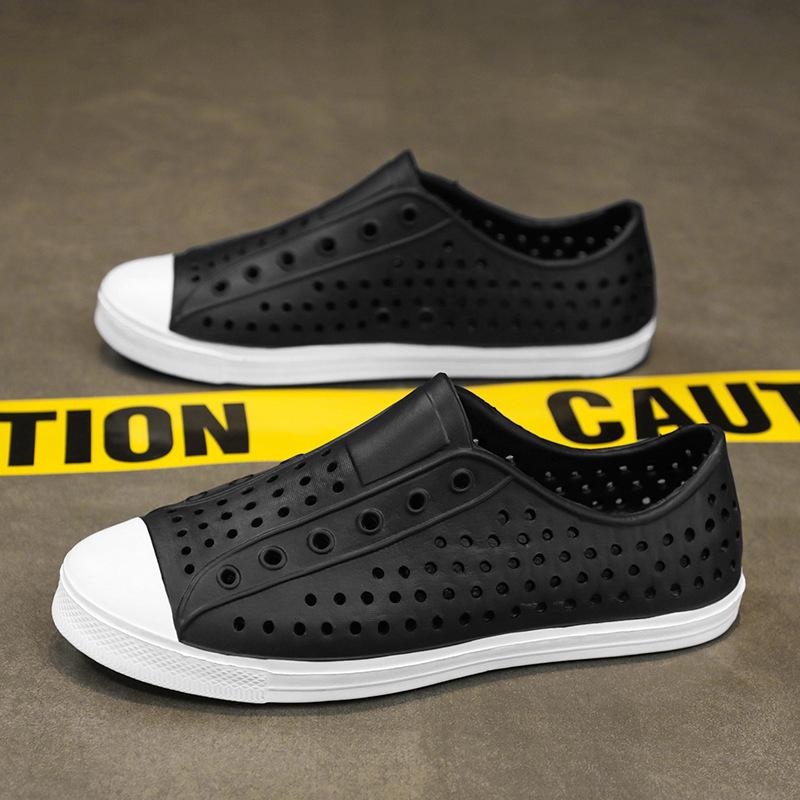 

Пляжные мужские сандалии EVA Летние праздничные повседневные мужские туфли Дизайнерские уличные нескользящие ультралегкие туфли для вождения Шлепанцы слипоны 39-45 45 чёрный