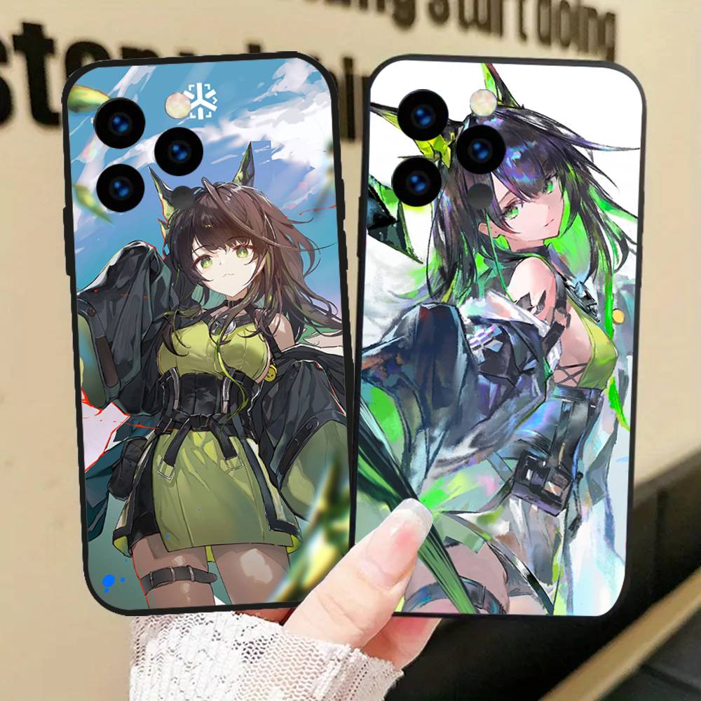 M3 Animated Game A-Arknights Phone Case For IPhone 17 Air 16 15 14 13 Pro Max 11 12 Black Silicone Cover