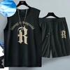 Pantaloni da Uomo Estivi Pantaloncini da Basket T-shirt a Maniche Corte da Palestra Set di Pantaloncini Uomo Casual Pantaloni da Jogging Uomo